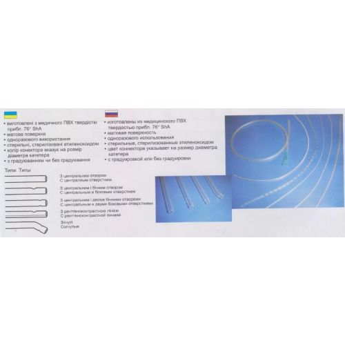 Катетер відсмоктуючий СН 8/40 см в інтернет-аптеці - фото №1 Катетер відсмоктуючий СН 8/40 см в інтернет-аптеці