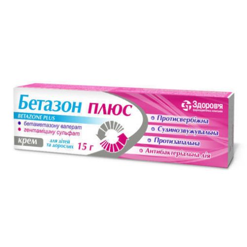 Бетазон Плюс крем 15 г замовити - фото №1 Бетазон Плюс крем 15 г замовити
