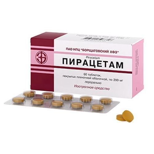 Пирацетам 0,2 таблетки №60 в аптеке - фото №1 Пирацетам 0,2 таблетки №60 в аптеке