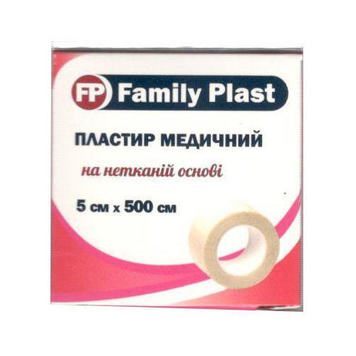 Пластырь Family Plast медицинский на нетканной основе 5 см х 500 см купить - фото №1 Пластырь Family Plast медицинский на нетканной основе 5 см х 500 см купить
