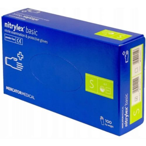 Перчатки NitryLex (НитриЛекс) Basic смотровые нитриловые нестерильные неприпудренные р. S №100 в аптеке - фото №1 Перчатки NitryLex (НитриЛекс) Basic смотровые нитриловые нестерильные неприпудренные р. S №100 в аптеке
