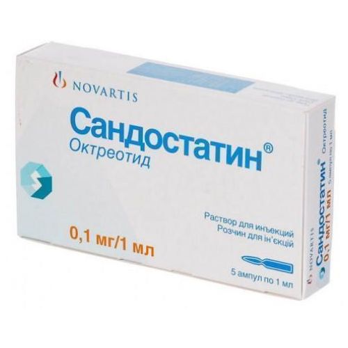 Сандостатин 0,1 мг ампули 1 мл №5 в місті Одеса : ціни, характеристика. - фото №1 Сандостатин 0,1 мг ампули 1 мл №5 в місті Одеса : ціни, характеристика.