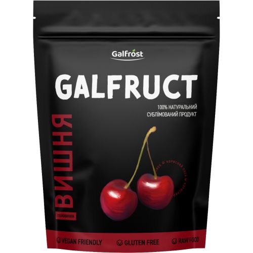 Снеки Galfruct (Галфрукт) Вишня сублімовані 20 г в інтернет-аптеці - фото №1 Снеки Galfruct (Галфрукт) Вишня сублімовані 20 г в інтернет-аптеці