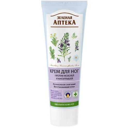Крем для ног Зеленая Аптека от мозолей и натоптышей 75 мл цена - фото №1 Крем для ног Зеленая Аптека от мозолей и натоптышей 75 мл цена