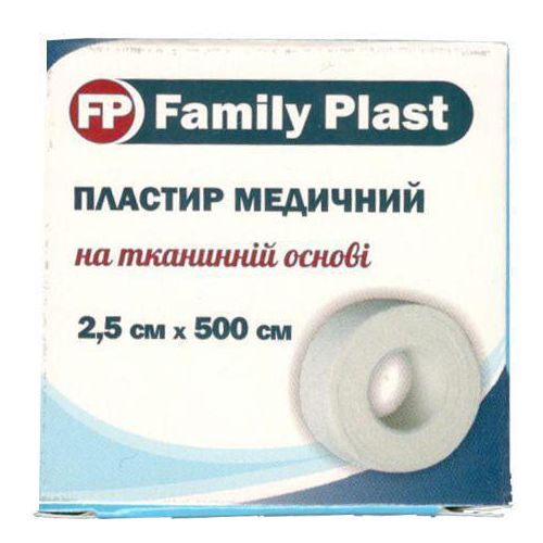 Пластырь Family Plast медицинский на тканевой основе 2,5 см х 500 см ADD - фото №1 Пластырь Family Plast медицинский на тканевой основе 2,5 см х 500 см ADD