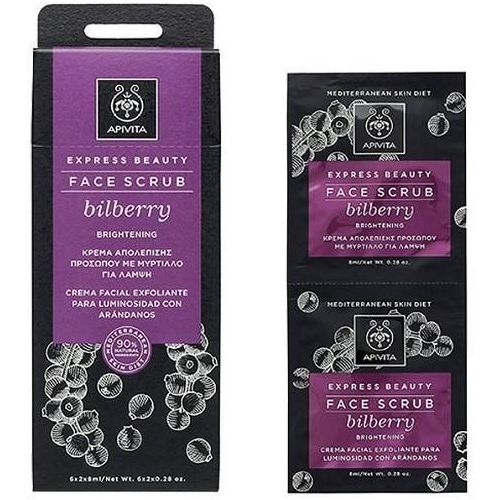 Скраб Apivita (Апивита) Express Beauty Gold для осветления кожи с черникой 2х8 мл цена - фото №1 Скраб Apivita (Апивита) Express Beauty Gold для осветления кожи с черникой 2х8 мл цена