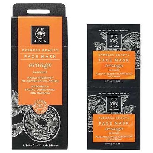 Маска Apivita (Апівіта) Express Beauty сяйво шкіри з апельсином 2х8 мл ADD - фото №1 Маска Apivita (Апівіта) Express Beauty сяйво шкіри з апельсином 2х8 мл ADD