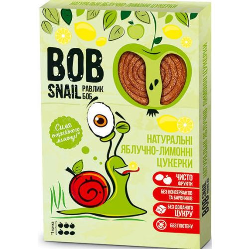 Цукерки Bob Snail (Равлик Боб) яблуко-лимон 60 г в аптеці - фото №1 Цукерки Bob Snail (Равлик Боб) яблуко-лимон 60 г в аптеці