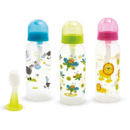 Бутылочка мягкая для каш (ложка + щетка) LI 123 250 мл недорого - фото №1 Бутылочка мягкая для каш (ложка + щетка) LI 123 250 мл недорого