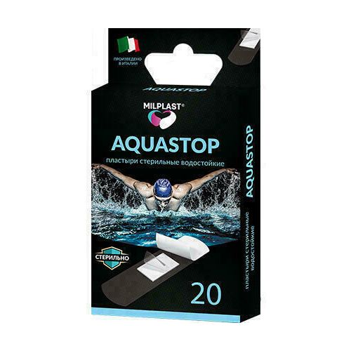 Пластыри Aquastop стерильные водостойкие Набор 20 шт - 7х2 см фото - фото №1 Пластыри Aquastop стерильные водостойкие Набор 20 шт - 7х2 см фото