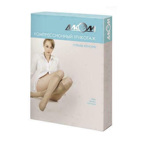 Гольфы Алком женские 1 компрессионные лечебные с открытым мысом 5081 (бежевые) (р.3) в Украине - фото №1 Гольфы Алком женские 1 компрессионные лечебные с открытым мысом 5081 (бежевые) (р.3) в Украине