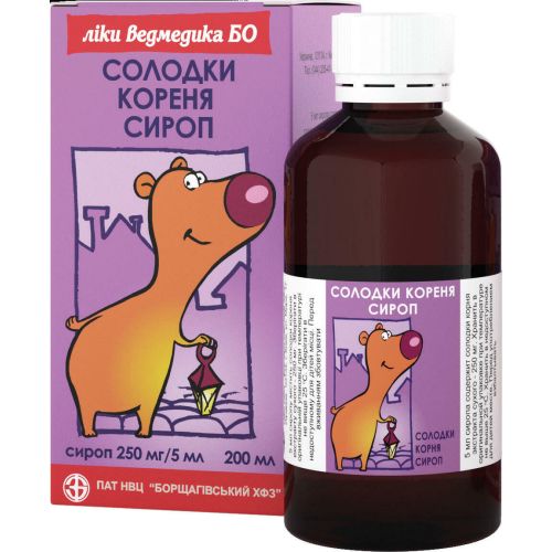 Солодки кореня 250 мг/5 мл сироп 200 мл №1 недорого - фото №1 Солодки кореня 250 мг/5 мл сироп 200 мл №1 недорого