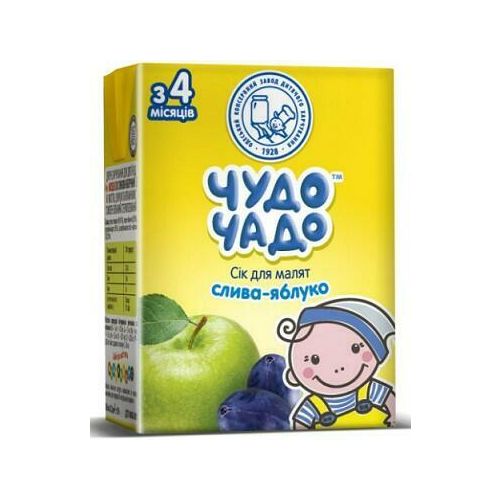 Сік Чудо-Чадо Сливово-яблучний з м'якоттю та вітаміном С з 4 місяців 200 мл фото - фото №1 Сік Чудо-Чадо Сливово-яблучний з м'якоттю та вітаміном С з 4 місяців 200 мл фото