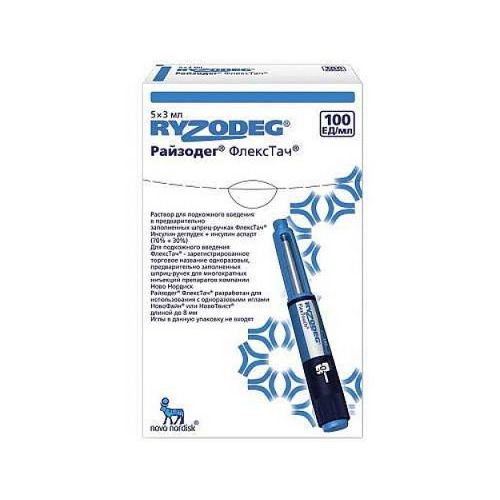 Райзодег Флекстач 100 ЕД/мл раствор для инъекций 3 мл №5 в аптеке - фото №1 Райзодег Флекстач 100 ЕД/мл раствор для инъекций 3 мл №5 в аптеке