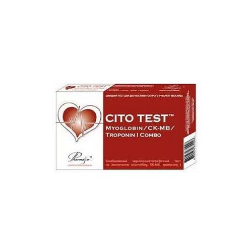 Тест CITO TEST Troponin I, CK-MB, Myoglobin тест для визначення тропоніну I, КК-МВ, міоглобіну ціна - фото №1 Тест CITO TEST Troponin I, CK-MB, Myoglobin тест для визначення тропоніну I, КК-МВ, міоглобіну ціна