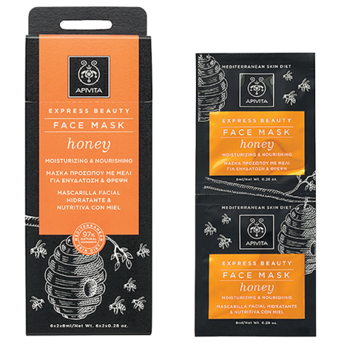 Маска Apivita (Апівіта) Express Beauty зволоження та живлення з медом 2х8 мл фото - фото №1 Маска Apivita (Апівіта) Express Beauty зволоження та живлення з медом 2х8 мл фото