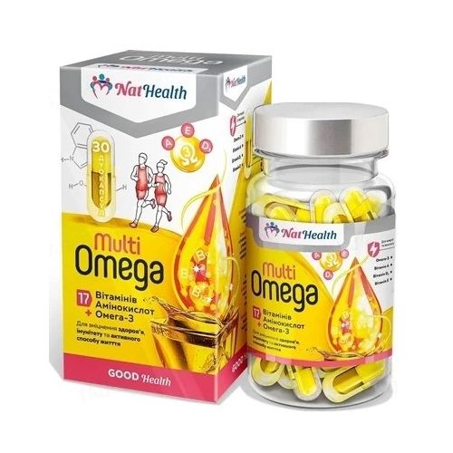 НатХелс Мульти Омега капсулы двойные №30 цена - фото №1 НатХелс Мульти Омега капсулы двойные №30 цена