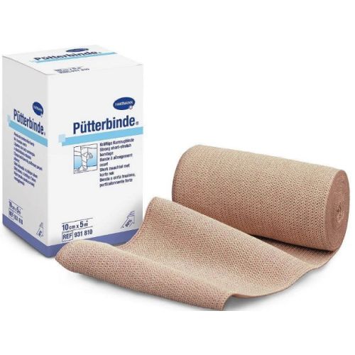 Бинт эластичный медицинский Puttebinde средней растяжимости, 5 м x 10 см купить - фото №1 Бинт эластичный медицинский Puttebinde средней растяжимости, 5 м x 10 см купить