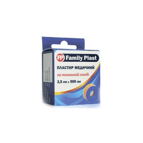 Пластырь Family Plast медицинский на тканевой основе картонная коробка с подвесом 2,5 см*500 см купить - фото №1 Пластырь Family Plast медицинский на тканевой основе картонная коробка с подвесом 2,5 см*500 см купить