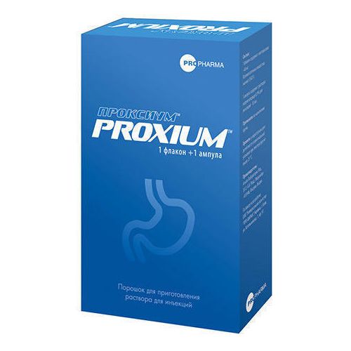 Проксиум ліофілізований для приготування розчину 40 мг + р-ль 10 мг №1 в місті Одеса : ціни, характеристика. - фото №1 Проксиум ліофілізований для приготування розчину 40 мг + р-ль 10 мг №1 в місті Одеса : ціни, характеристика.