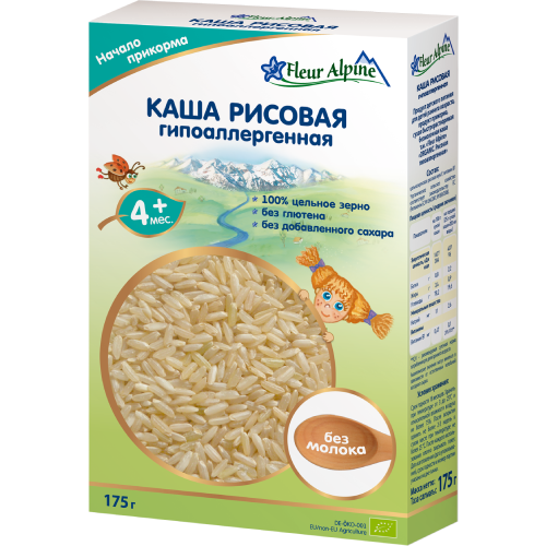 Каша Fleur Alpine рисовая гипоаллергенная безмолочная,175 г в интернет-аптеке - фото №1 Каша Fleur Alpine рисовая гипоаллергенная безмолочная,175 г в интернет-аптеке