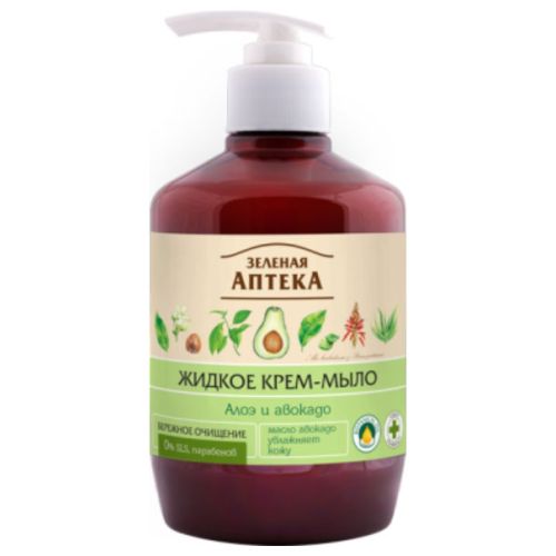 Мыло жидкое Зеленая Аптека Алоэ 460 мл цена - фото №1 Мыло жидкое Зеленая Аптека Алоэ 460 мл цена