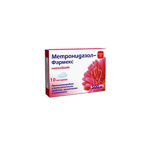 Метронидазол-Фармекс 500 мг пессарии №10 в городе Одесса : цены, характеристики. - фото №1 Метронидазол-Фармекс 500 мг пессарии №10 в городе Одесса : цены, характеристики.