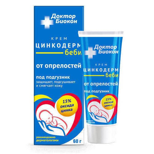 Крем от опрелостей Цинкодерм беби Доктор Биокон 60 г заказать - фото №1 Крем от опрелостей Цинкодерм беби Доктор Биокон 60 г заказать