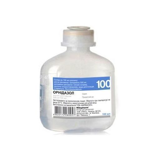 Орнидазол 500 мг/100 мл раствор 100 мл недорого - фото №1 Орнидазол 500 мг/100 мл раствор 100 мл недорого