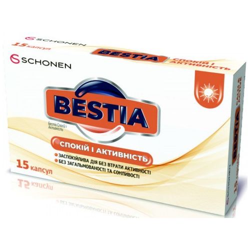 Бестиа (Bestia) Покой и активность капсулы № 15 в интернет-аптеке - фото №1 Бестиа (Bestia) Покой и активность капсулы № 15 в интернет-аптеке