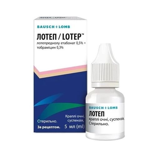 Лотеп 0.5%/0.3% капли глазные 5 мл в Украине - фото №1 Лотеп 0.5%/0.3% капли глазные 5 мл в Украине