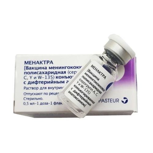 Менактра вакцина менингококовая раствор для инъекций 0,5 мл флакон №1 заказать - фото №1 Менактра вакцина менингококовая раствор для инъекций 0,5 мл флакон №1 заказать