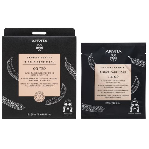 Маска Apivita (Апівіта) Express Beauty Детокс і очищення шкіри обличчя з насінням ріжкового дерева чорна 20 мл ADD - фото №1 Маска Apivita (Апівіта) Express Beauty Детокс і очищення шкіри обличчя з насінням ріжкового дерева чорна 20 мл ADD