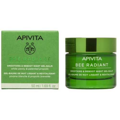 Гель-бальзам Apivita (Апівіта) Bee Radiant нічний для розгладження і відновлення шкіри обличчя 50 мл в аптеці - фото №1 Гель-бальзам Apivita (Апівіта) Bee Radiant нічний для розгладження і відновлення шкіри обличчя 50 мл в аптеці