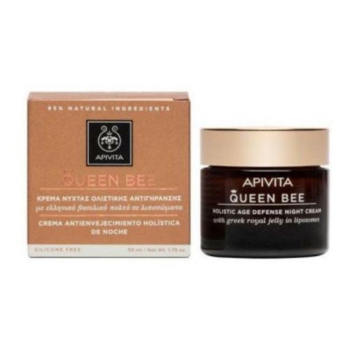 Крем Apivita (Апивита) Queen Bee ночной с маточным молочком в липосомах 50 мл купить - фото №1 Крем Apivita (Апивита) Queen Bee ночной с маточным молочком в липосомах 50 мл купить