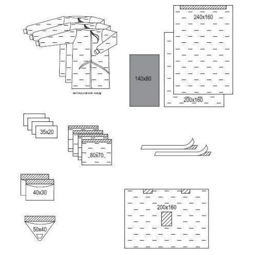 Комплект одежды и покрытий операционных нейрохирургии для операций на головном мозге №3 в аптеке - фото №1 Комплект одежды и покрытий операционных нейрохирургии для операций на головном мозге №3 в аптеке