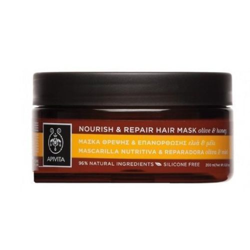 Маска Apivita (Апивита) Питание и восстановление для волос с оливой и медом 200 мл цена - фото №1 Маска Apivita (Апивита) Питание и восстановление для волос с оливой и медом 200 мл цена