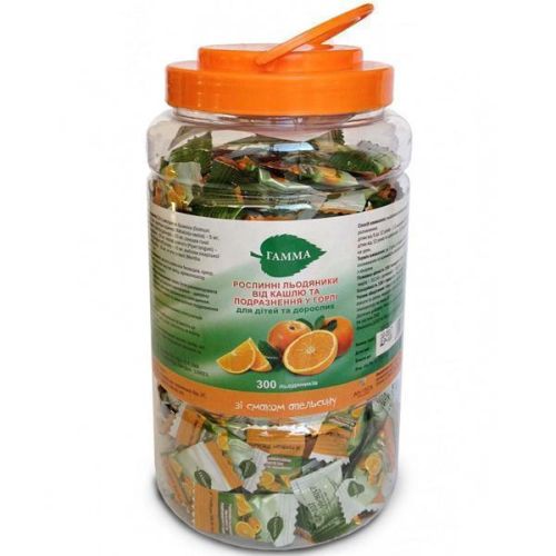 Гамма рослинні льодяники зі смаком апельсину, №300 в місті Одеса : ціни, характеристика. - фото №1 Гамма рослинні льодяники зі смаком апельсину, №300 в місті Одеса : ціни, характеристика.