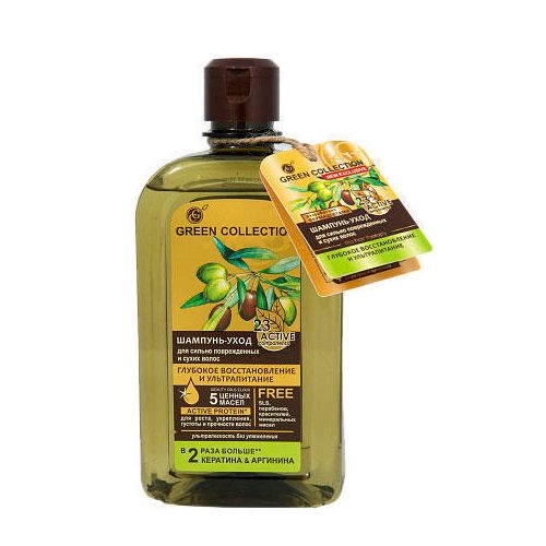 Шампунь Green Collection глибоке відновлення/ультраживлення 500 мл купити - фото №1 Шампунь Green Collection глибоке відновлення/ультраживлення 500 мл купити