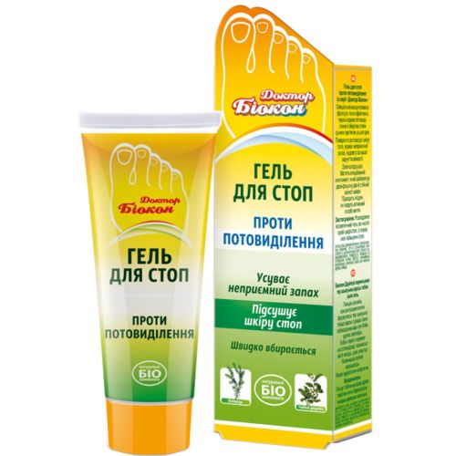 Гель для стоп Доктор Биокон против потоотделения, 75 мл ADD - фото №1 Гель для стоп Доктор Биокон против потоотделения, 75 мл ADD