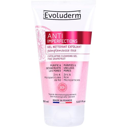 Гель-эксфолиант Evoluderm (Эволюдерм) для лица очищающий с экстрактом розового грейпфрута против несовершенств кожи 150 мл в интернет-аптеке - фото №1 Гель-эксфолиант Evoluderm (Эволюдерм) для лица очищающий с экстрактом розового грейпфрута против несовершенств кожи 150 мл в интернет-аптеке