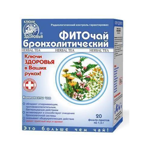 Фіточай Ключі Здоров'я №5 бронхолітичний пакет 1,5 г №20 в місті Чернігів : ціни, характеристика. - фото №1 Фіточай Ключі Здоров'я №5 бронхолітичний пакет 1,5 г №20 в місті Чернігів : ціни, характеристика.