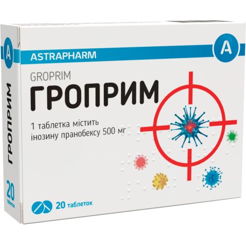 Гроприм 500 мг таблетки №20 в місті Одеса : ціни, характеристика. - фото №1 Гроприм 500 мг таблетки №20 в місті Одеса : ціни, характеристика.