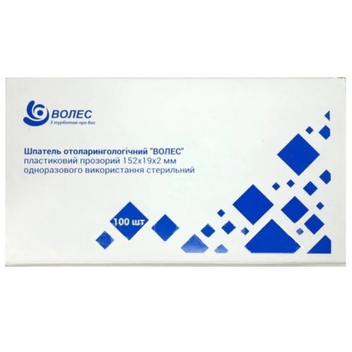 Шпатель отоларингологический Волес прозрачный стерильный пластик №100 недорого - фото №1 Шпатель отоларингологический Волес прозрачный стерильный пластик №100 недорого