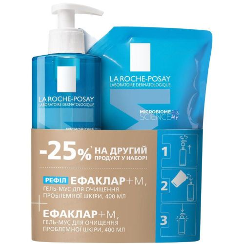Набір La Roche-Posay (Ля Рош-Позе) Effaclar+ M (Гель-мус для очищення проблемної шкіри, 400 мл + рефіл 400 мл) в місті Чернігів : ціни, характеристика. - фото №1 Набір La Roche-Posay (Ля Рош-Позе) Effaclar+ M (Гель-мус для очищення проблемної шкіри, 400 мл + рефіл 400 мл) в місті Чернігів : ціни, характеристика.