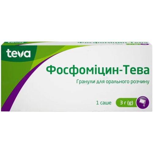 Фосфомицин-Тева гранулы 3 г саше по 8 г № 1 в Днепре : цены, характеристики. - фото №1 Фосфомицин-Тева гранулы 3 г саше по 8 г № 1 в Днепре : цены, характеристики.
