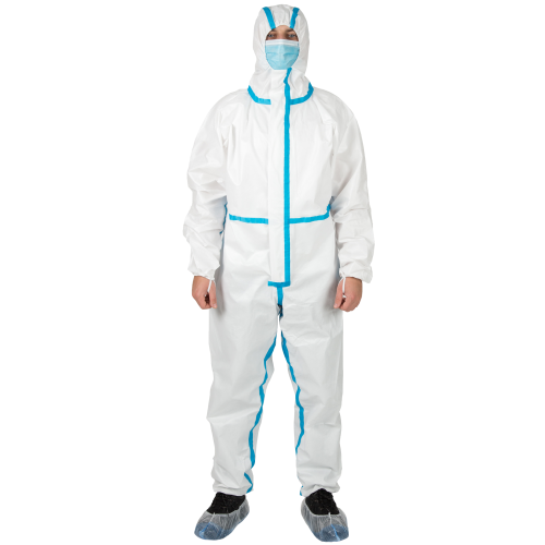 Комбинезон биологической защиты одноразовый с герметизацией швов синей лентой (6 класс защиты) р.L недорого - фото №1 Комбинезон биологической защиты одноразовый с герметизацией швов синей лентой (6 класс защиты) р.L недорого