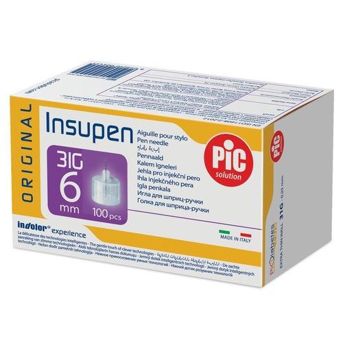Голки для інсулінових шприц-ручок Insupen (Інсупен) розмір 31G (0,25 x 6 мм) №100 в місті Львів : ціни, характеристика. - фото №1 Голки для інсулінових шприц-ручок Insupen (Інсупен) розмір 31G (0,25 x 6 мм) №100 в місті Львів : ціни, характеристика.