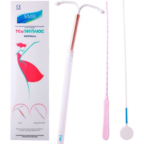 Спираль внутриматочная SMB Плюс Нормал с медью Tcu 380 (с маточным зондом) в аптеке - фото №1 Спираль внутриматочная SMB Плюс Нормал с медью Tcu 380 (с маточным зондом) в аптеке