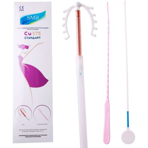 Спираль внутриматочная SMB Стандарт с медью Cu 375 (с маточным зондом) заказать - фото №1 Спираль внутриматочная SMB Стандарт с медью Cu 375 (с маточным зондом) заказать